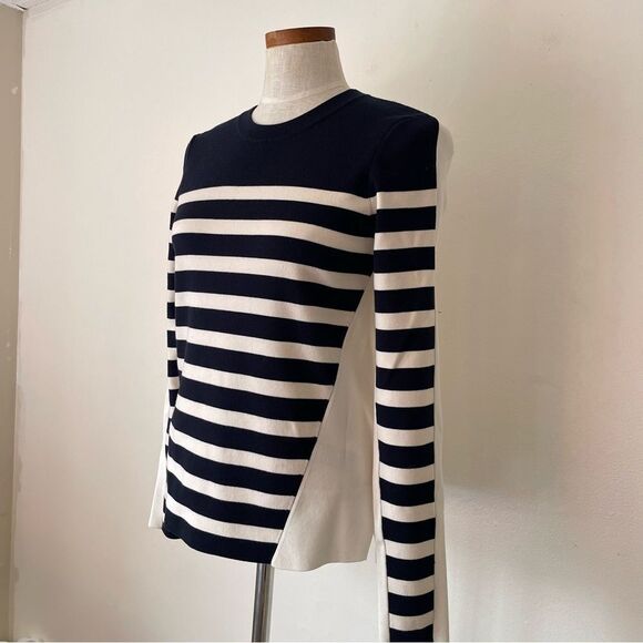 Rag & Bone Cecilee Navy Blue and White stripe Sweater Medium - Picture 2 of 8